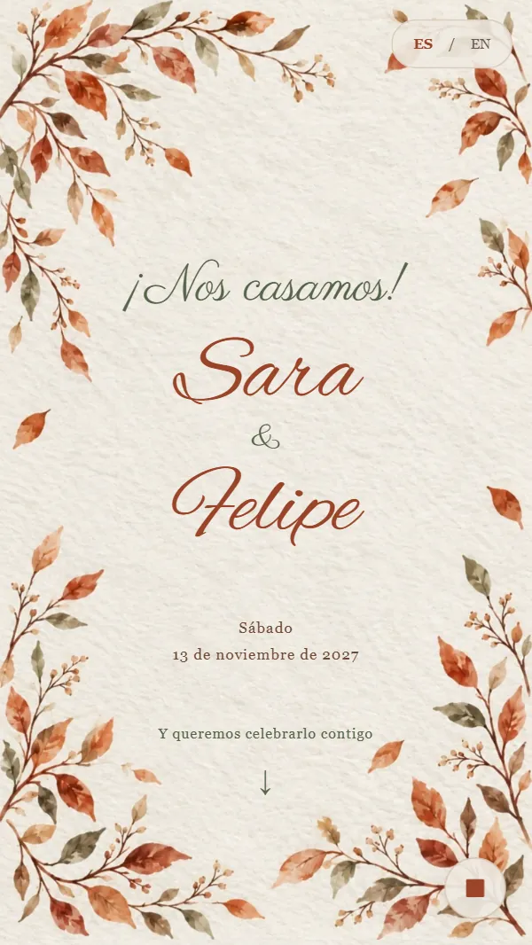 Cabecera de la invitación Acuarela Otoño-Invierno