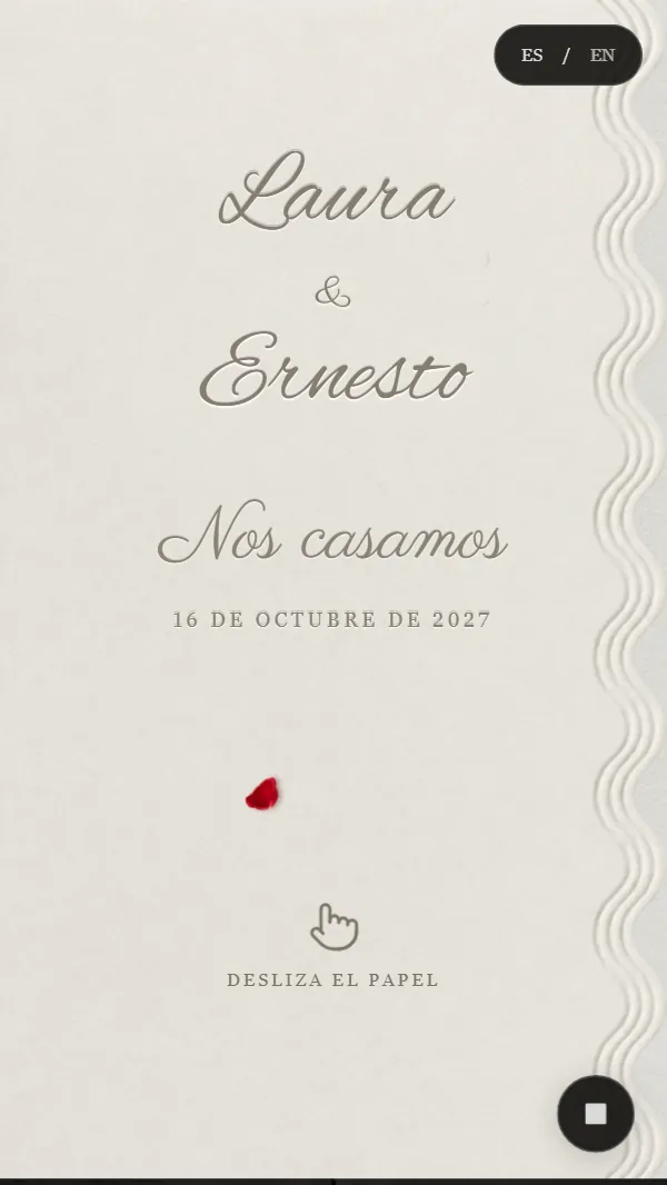 Cabecera de la invitación Avant-garde