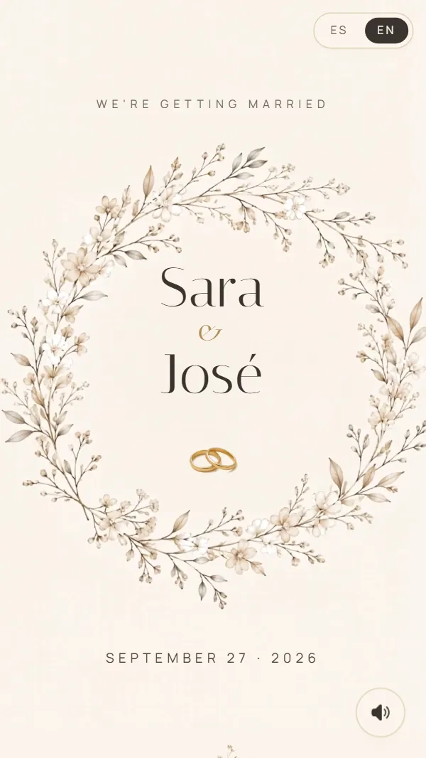 Header of the Minimalista Deluxe invitation